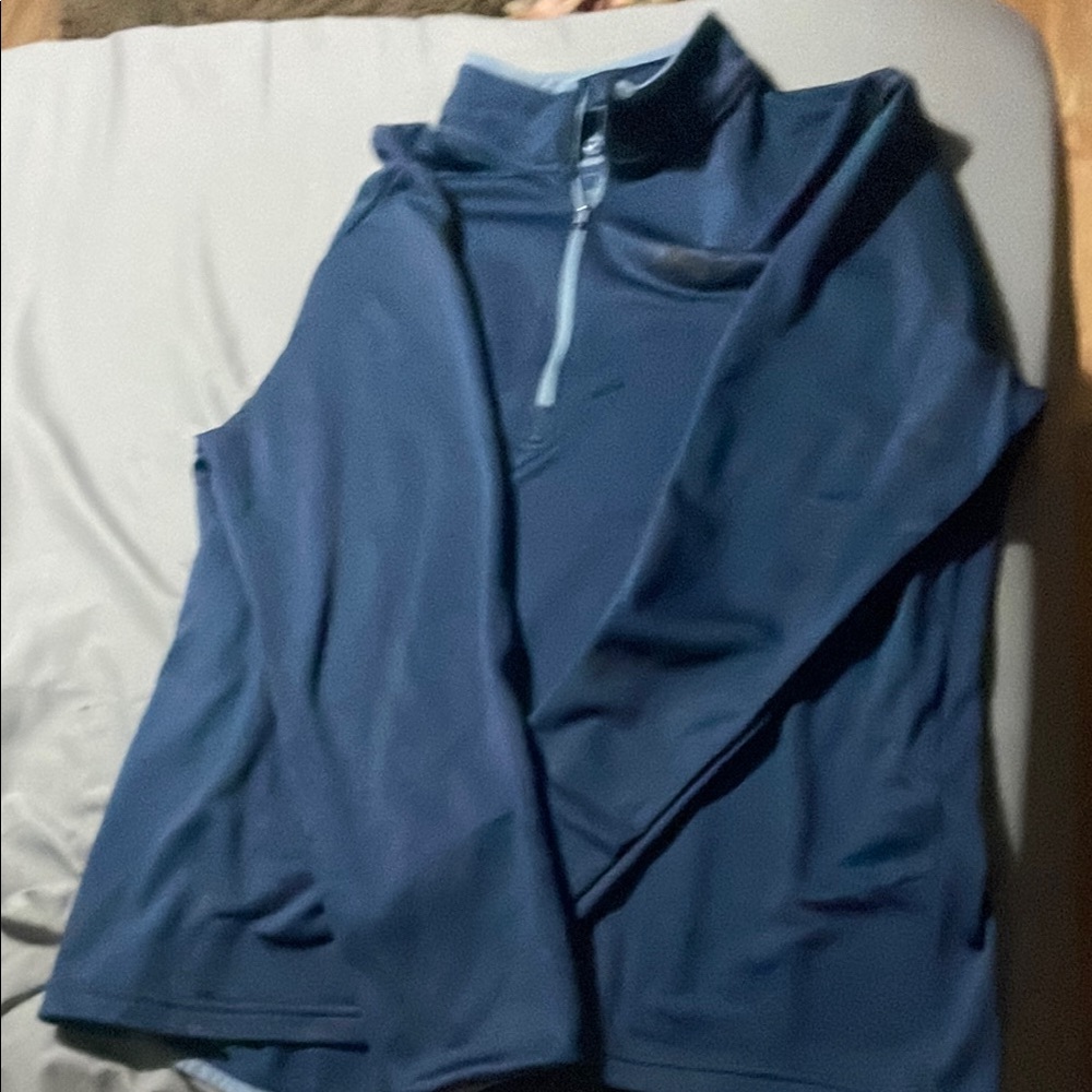 Realtree Blue Zip Up Sweater with Mock Neck